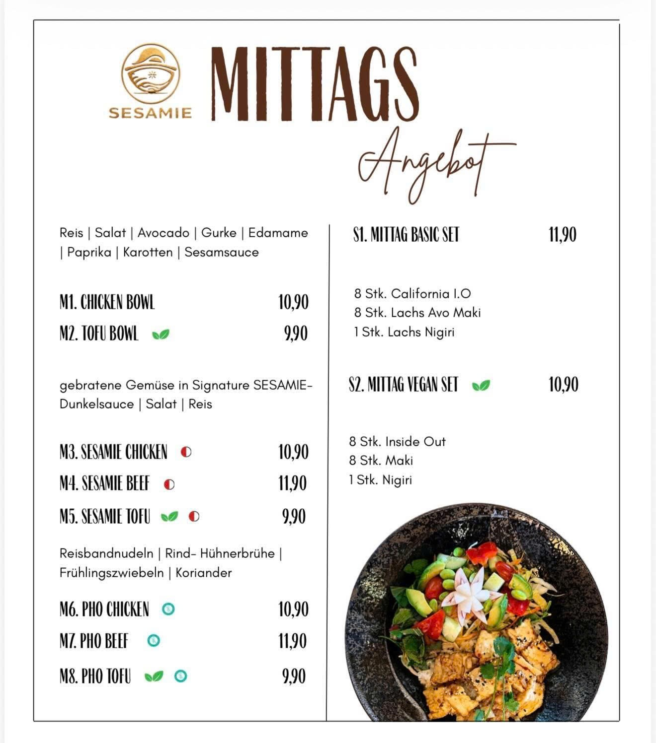 SESAMIE Mittagsangebot