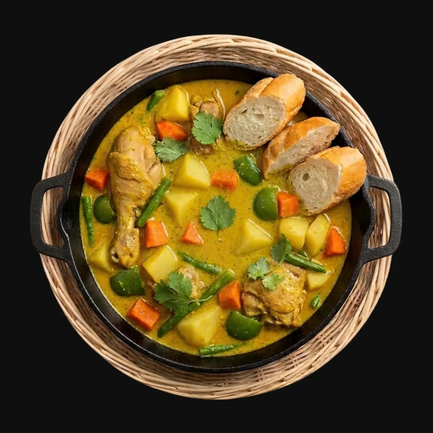 Vietnamese Chicken Curry with Bánh Mì